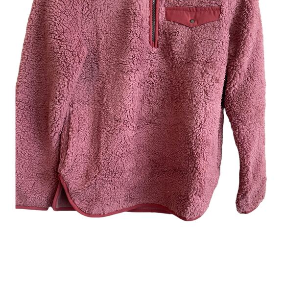 Sherpa Popover Te Verde Women Fleece Top XS Rose Leisure Cozy Warm Outdoor NEW - Picture 8 of 13